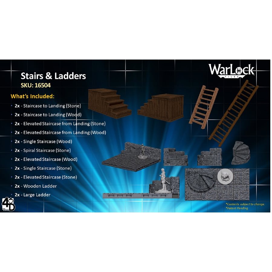 Dungeons & Dragons: WarLock Tiles Stairs & Ladders | L.A. Mood Comics and Games