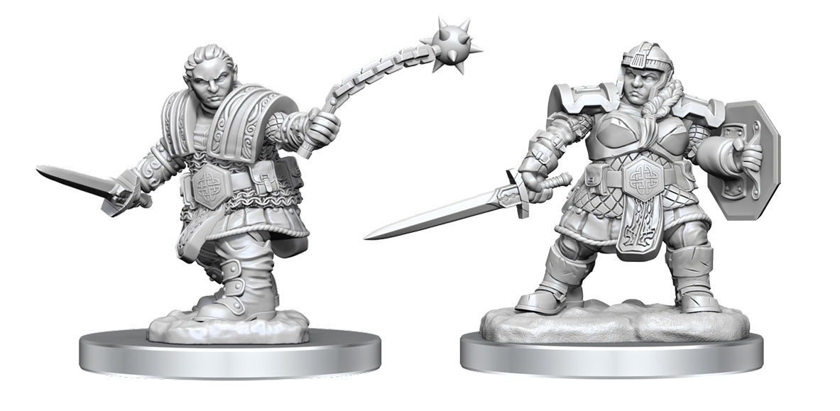 D&D Unpainted Miniatures: Wave 16 - Dwarf Fighter Female | L.A. Mood Comics and Games