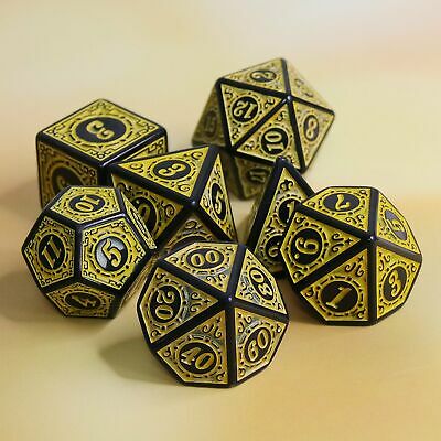 Magic Yellow Flame RPG Dice Set | L.A. Mood Comics and Games