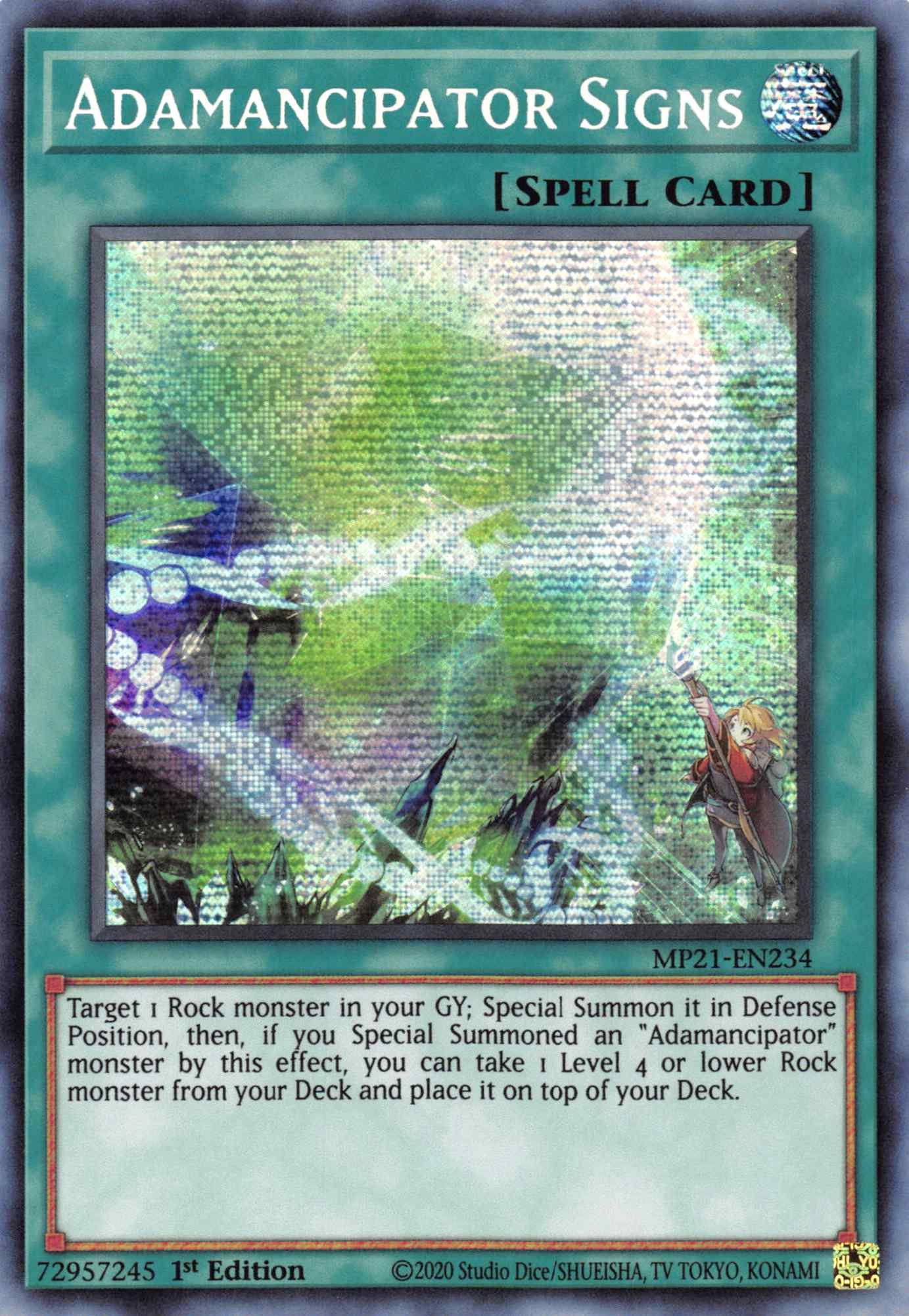 Adamancipator Signs [MP21-EN234] Prismatic Secret Rare | L.A. Mood Comics and Games