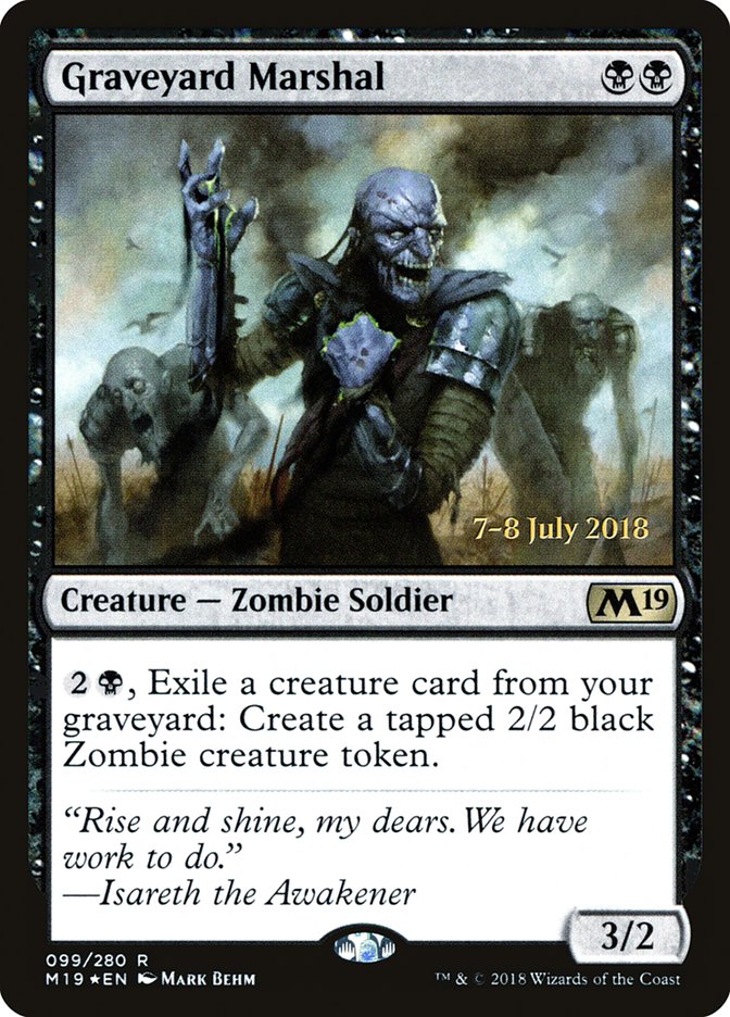 Graveyard Marshal [Core Set 2019 Prerelease Promos] | L.A. Mood Comics and Games