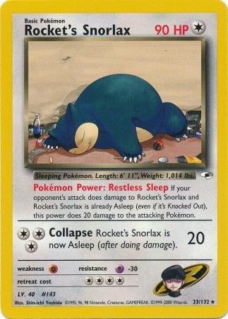 Rocket's Snorlax (33/132) [Gym Heroes Unlimited] | L.A. Mood Comics and Games