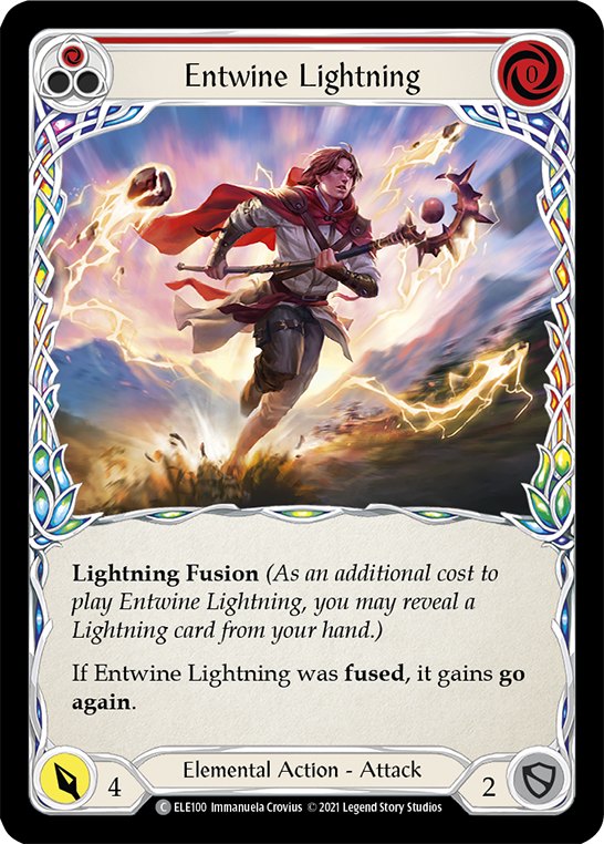 Entwine Lightning (Red) [ELE100] (Tales of Aria)  1st Edition Rainbow Foil | L.A. Mood Comics and Games