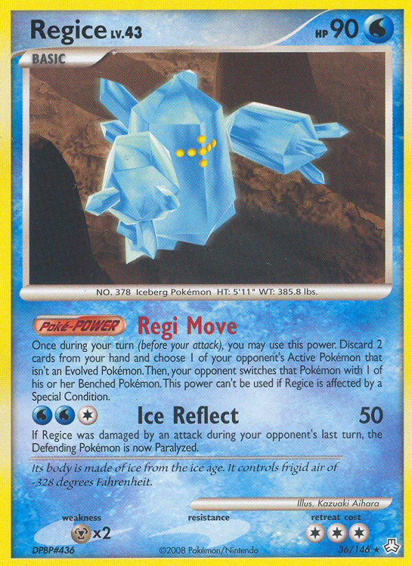 Regice (36/146) [Diamond & Pearl: Legends Awakened] | L.A. Mood Comics and Games