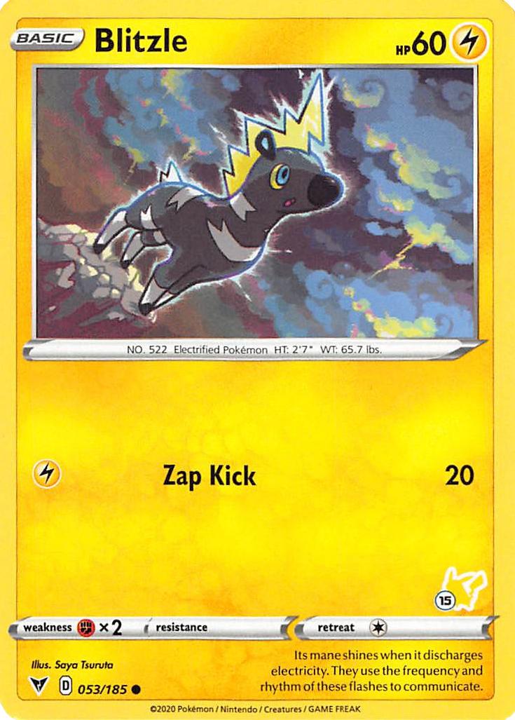 Blitzle (053/185) (Pikachu Stamp #15) [Battle Academy 2022] | L.A. Mood Comics and Games