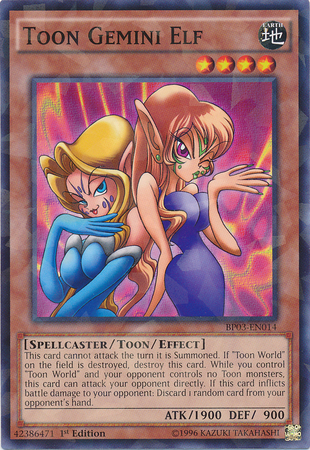 Toon Gemini Elf [BP03-EN014] Shatterfoil Rare | L.A. Mood Comics and Games
