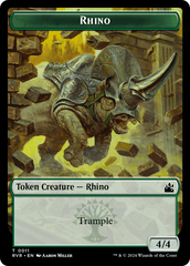 Saproling // Rhino Double-Sided Token [Ravnica Remastered Tokens] | L.A. Mood Comics and Games