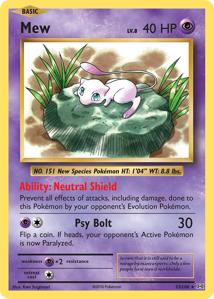 Mew (53/108) [XY: Evolutions] | L.A. Mood Comics and Games