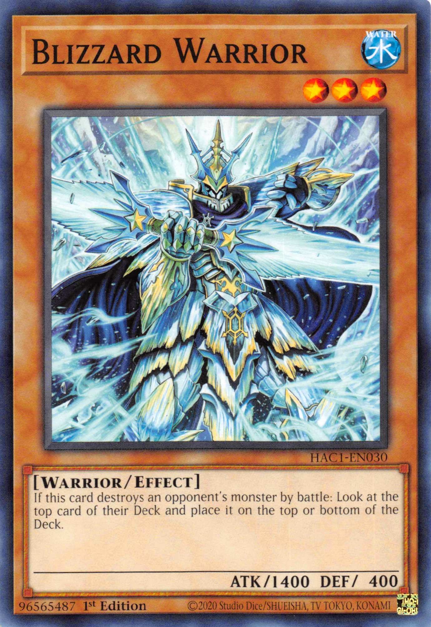 Blizzard Warrior (Duel Terminal) [HAC1-EN030] Parallel Rare | L.A. Mood Comics and Games