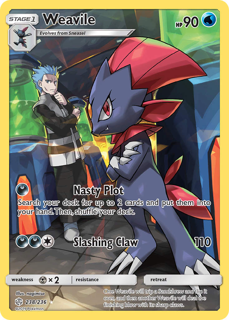 Weavile (238/236) [Sun & Moon: Cosmic Eclipse] | L.A. Mood Comics and Games