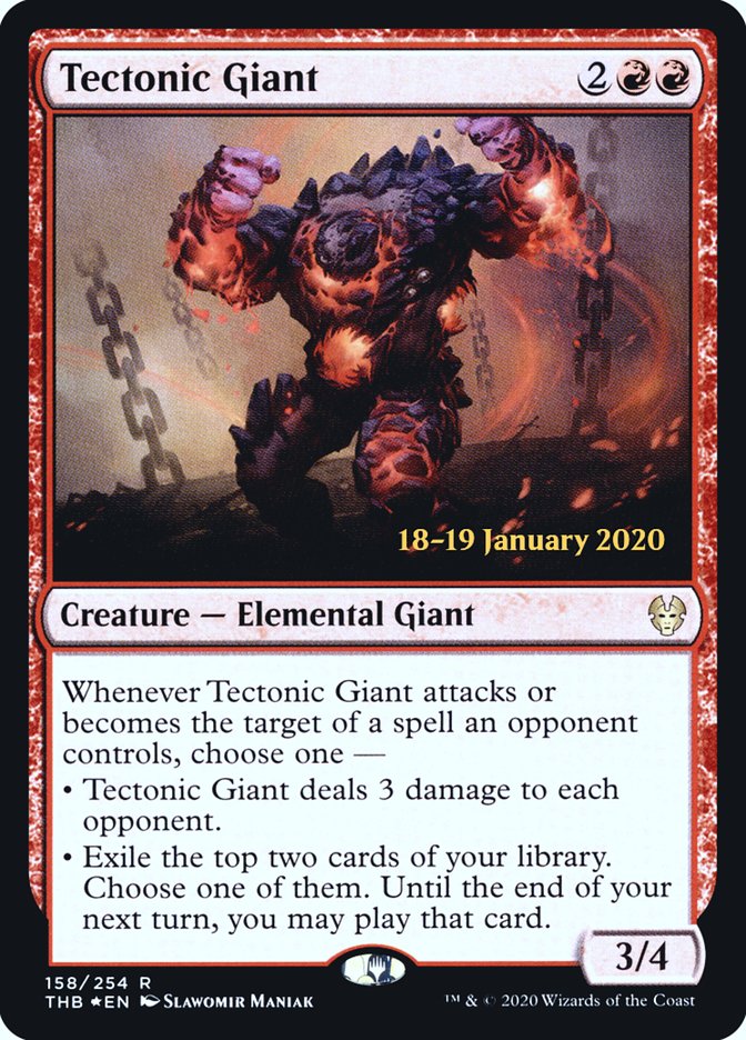 Tectonic Giant [Theros Beyond Death Prerelease Promos] | L.A. Mood Comics and Games