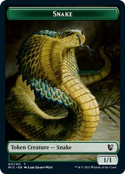 Spirit // Snake Double-Sided Token [Innistrad: Midnight Hunt Commander Tokens] | L.A. Mood Comics and Games