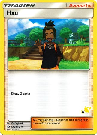 Hau (120/149) (Pikachu Stamp #33) [Battle Academy 2020] | L.A. Mood Comics and Games