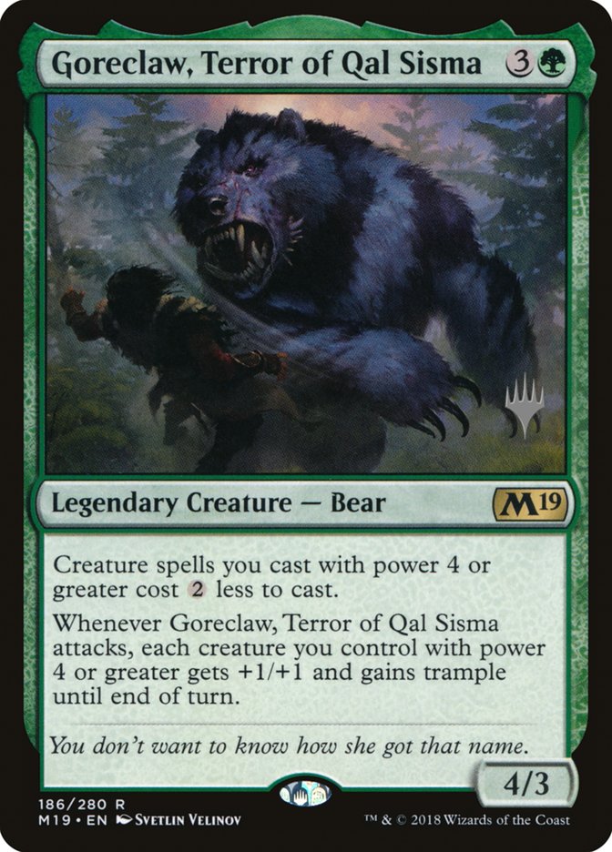 Goreclaw, Terror of Qal Sisma (Promo Pack) [Core Set 2019 Promos] | L.A. Mood Comics and Games