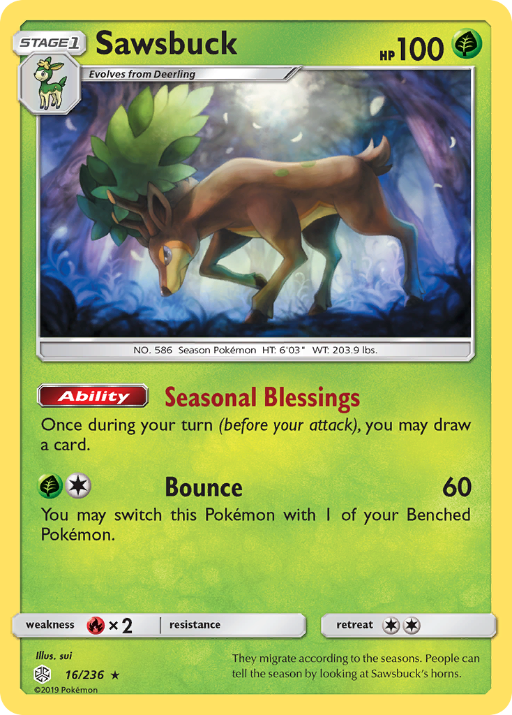 Sawsbuck (16/236) [Sun & Moon: Cosmic Eclipse] | L.A. Mood Comics and Games