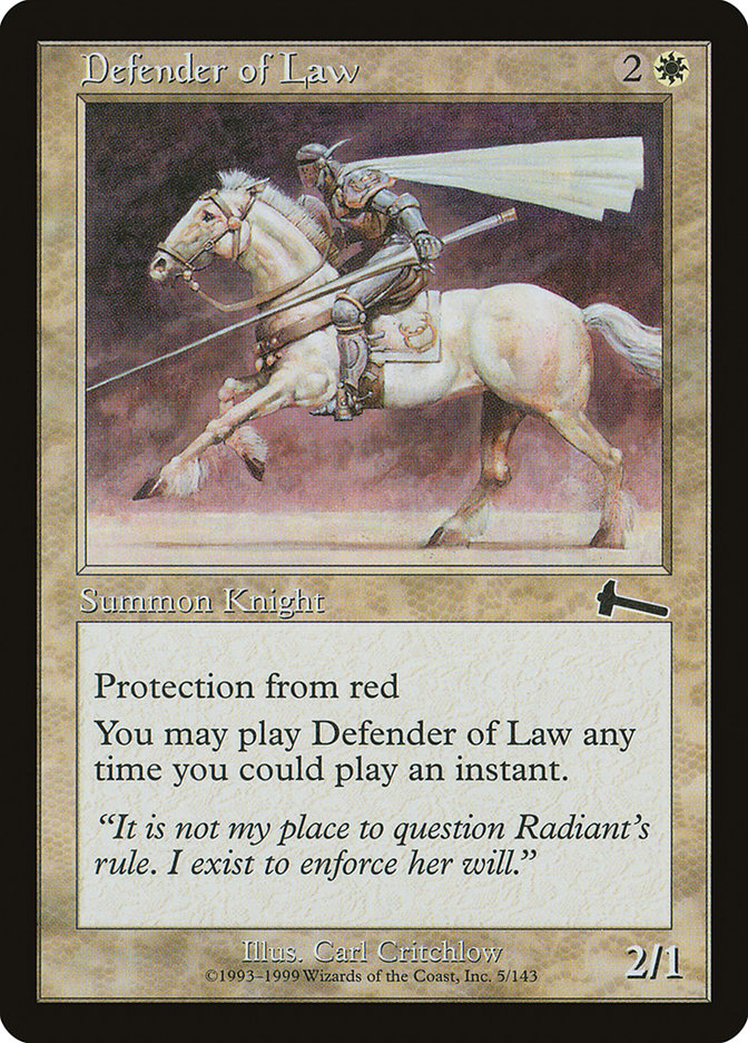 Defender of Law [Urza's Legacy] | L.A. Mood Comics and Games