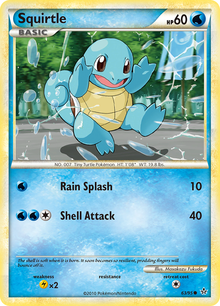 Squirtle (63/95) [HeartGold & SoulSilver: Unleashed] | L.A. Mood Comics and Games