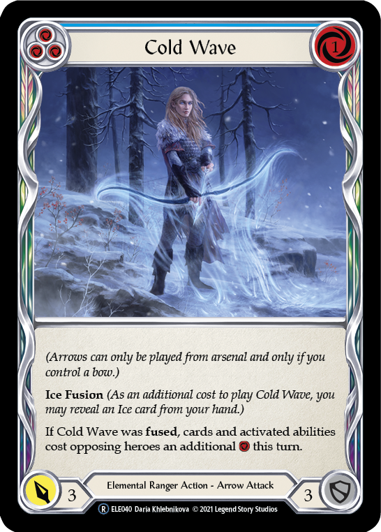 Cold Wave (Blue) [U-ELE040] (Tales of Aria Unlimited)  Unlimited Rainbow Foil | L.A. Mood Comics and Games