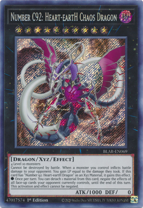 Number C92: Heart-eartH Chaos Dragon [BLAR-EN069] Secret Rare | L.A. Mood Comics and Games