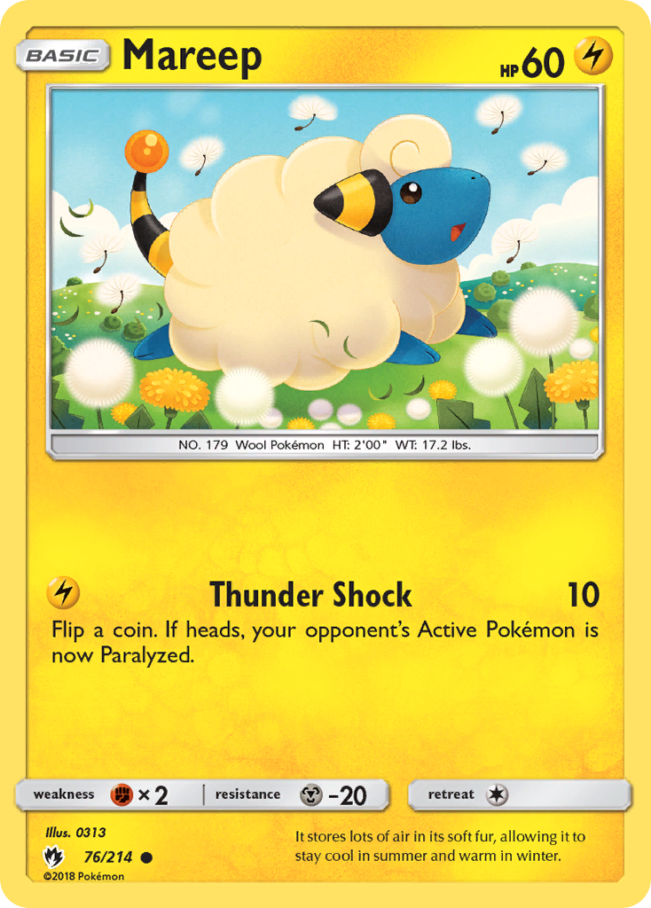 Mareep (76/214) [Sun & Moon: Lost Thunder] | L.A. Mood Comics and Games