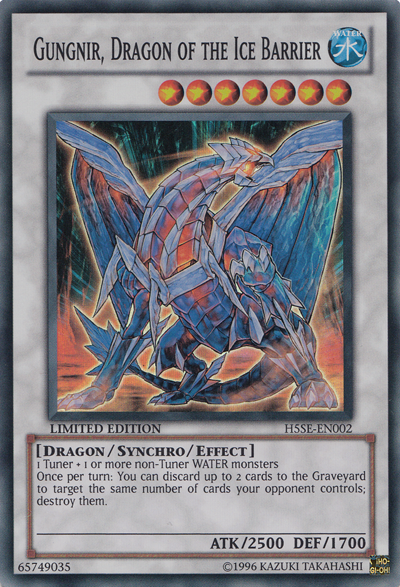 Gungnir, Dragon of the Ice Barrier [H5SE-EN002] Super Rare | L.A. Mood Comics and Games