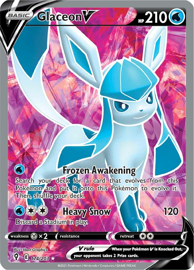 Glaceon V (174/203) [Sword & Shield: Evolving Skies] | L.A. Mood Comics and Games