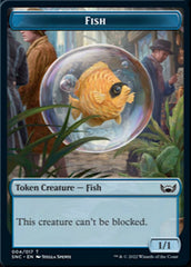 Fish // Rhino Warrior Double-Sided Token [Streets of New Capenna Tokens] | L.A. Mood Comics and Games