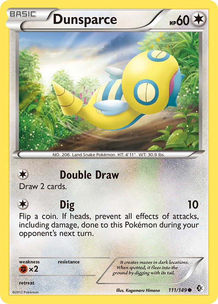 Dunsparce (111/149) [Black & White: Boundaries Crossed] | L.A. Mood Comics and Games