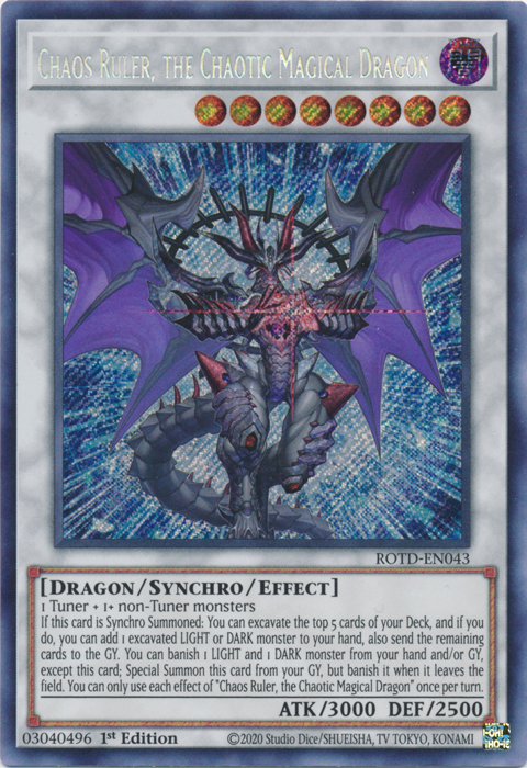 Chaos Ruler, the Chaotic Magical Dragon [ROTD-EN043] Secret Rare | L.A. Mood Comics and Games