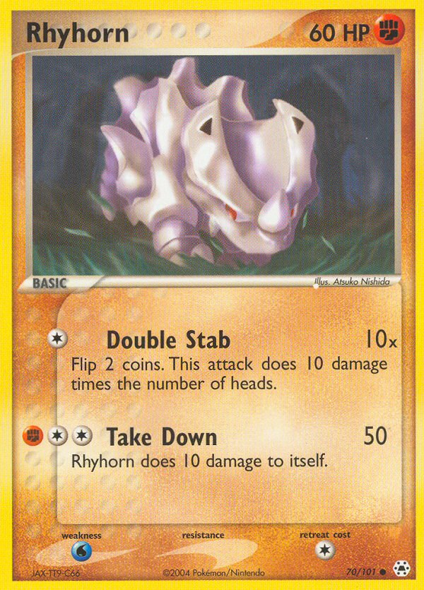 Rhyhorn (70/101) [EX: Hidden Legends] | L.A. Mood Comics and Games