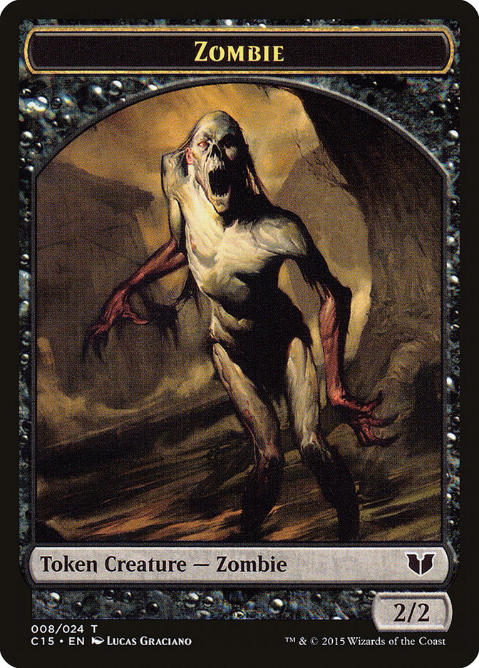 Wolf // Zombie Double-Sided Token [Commander 2015 Tokens] | L.A. Mood Comics and Games