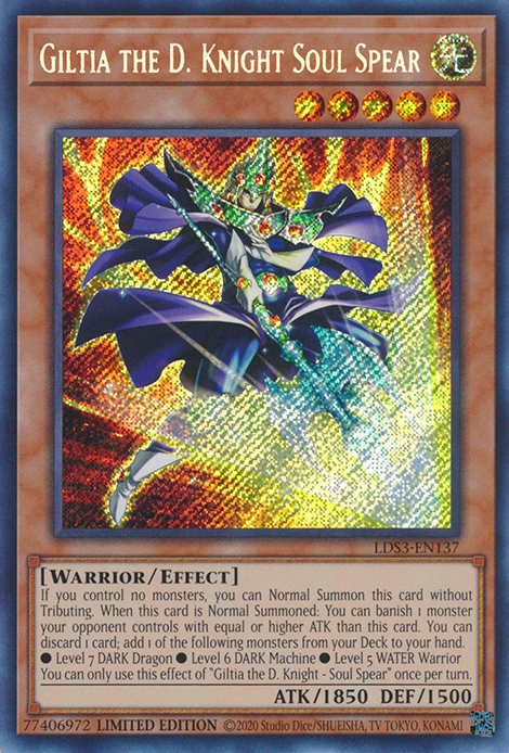 Giltia the D. Knight Soul Spear [LDS3-EN137] Secret Rare | L.A. Mood Comics and Games