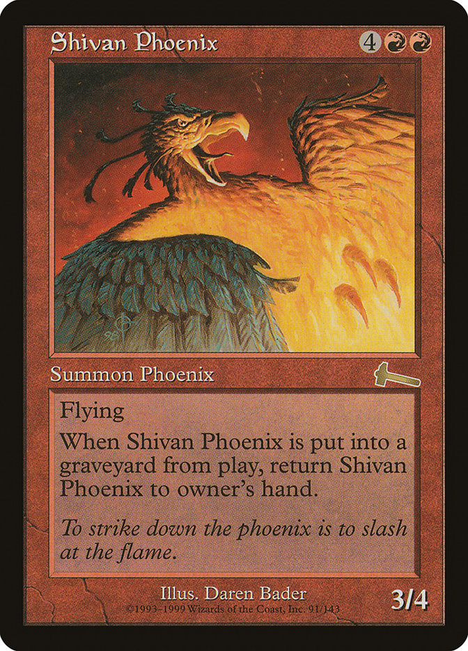 Shivan Phoenix [Urza's Legacy] | L.A. Mood Comics and Games