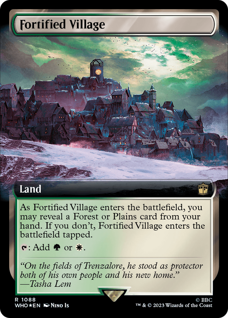 Fortified Village (Extended Art) (Surge Foil) [Doctor Who] | L.A. Mood Comics and Games