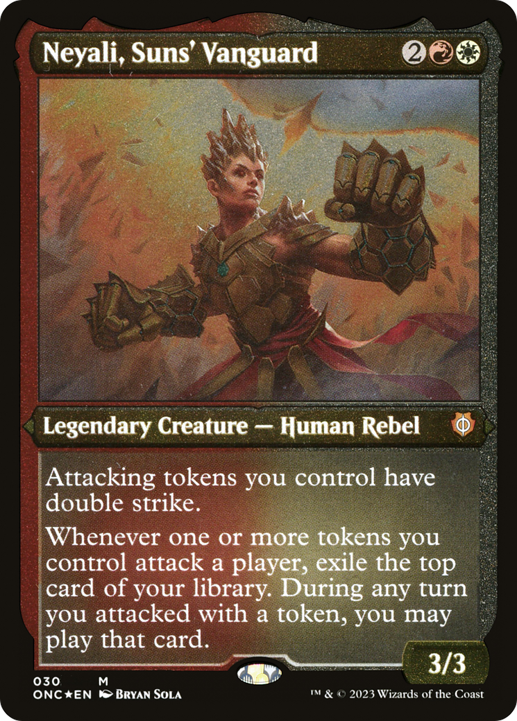 Neyali, Suns' Vanguard (Foil Etched) (Display Commander) [Phyrexia: All Will Be One Commander] | L.A. Mood Comics and Games