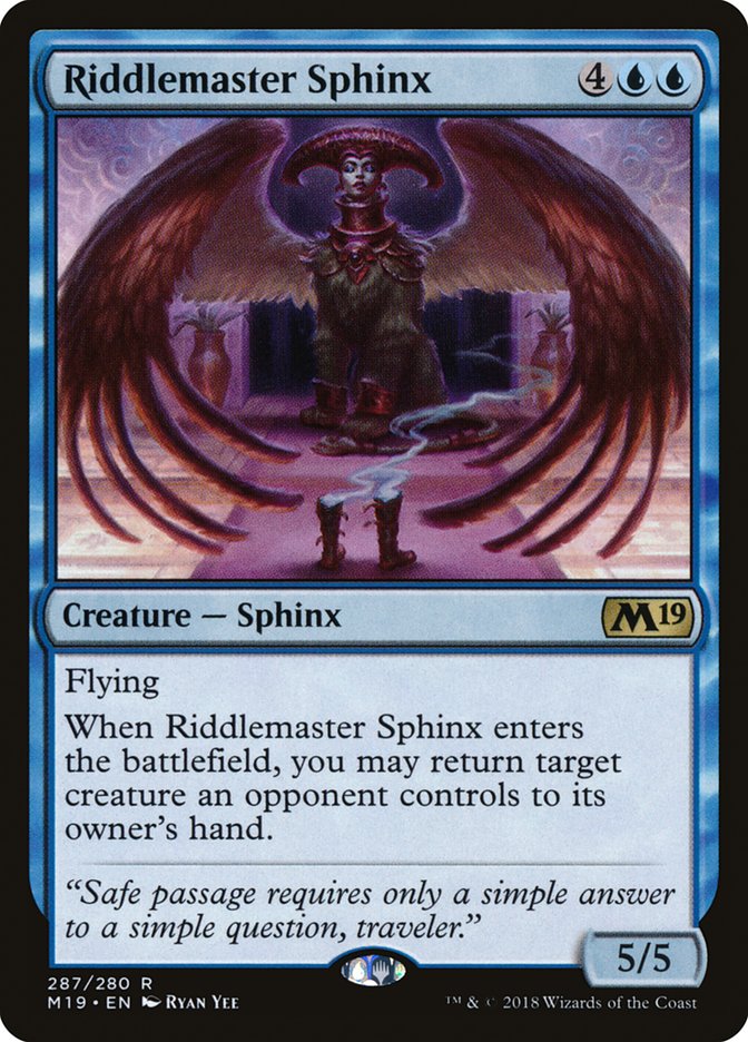 Riddlemaster Sphinx [Core Set 2019] | L.A. Mood Comics and Games