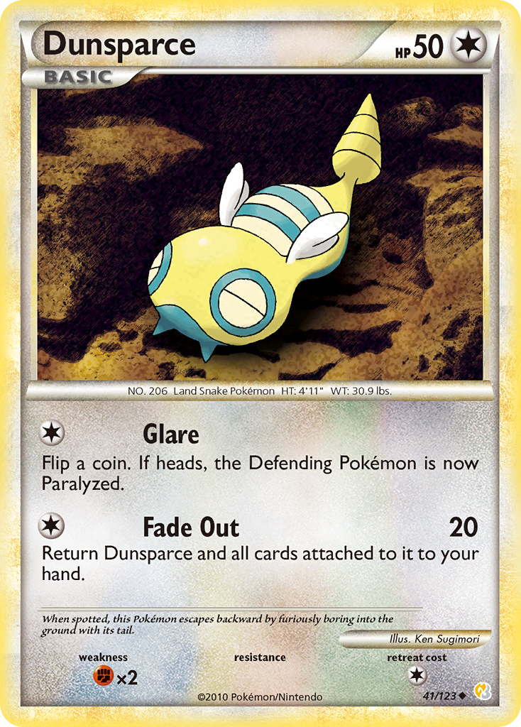 Dunsparce (41/123) [HeartGold & SoulSilver: Base Set] | L.A. Mood Comics and Games