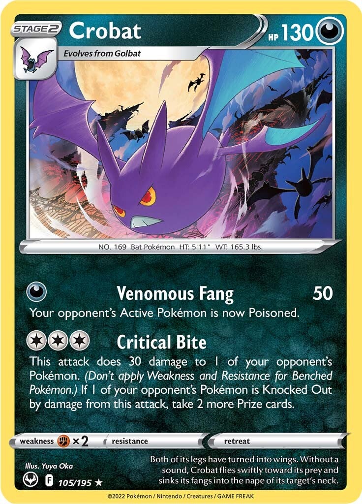 Crobat (105/195) [Sword & Shield: Silver Tempest] | L.A. Mood Comics and Games