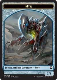 Myr (007) // Construct (020) Double-Sided Token [Commander 2018 Tokens] | L.A. Mood Comics and Games