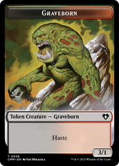 Spirit (0010) // Graveborn Double-Sided Token [Commander Masters Tokens] | L.A. Mood Comics and Games