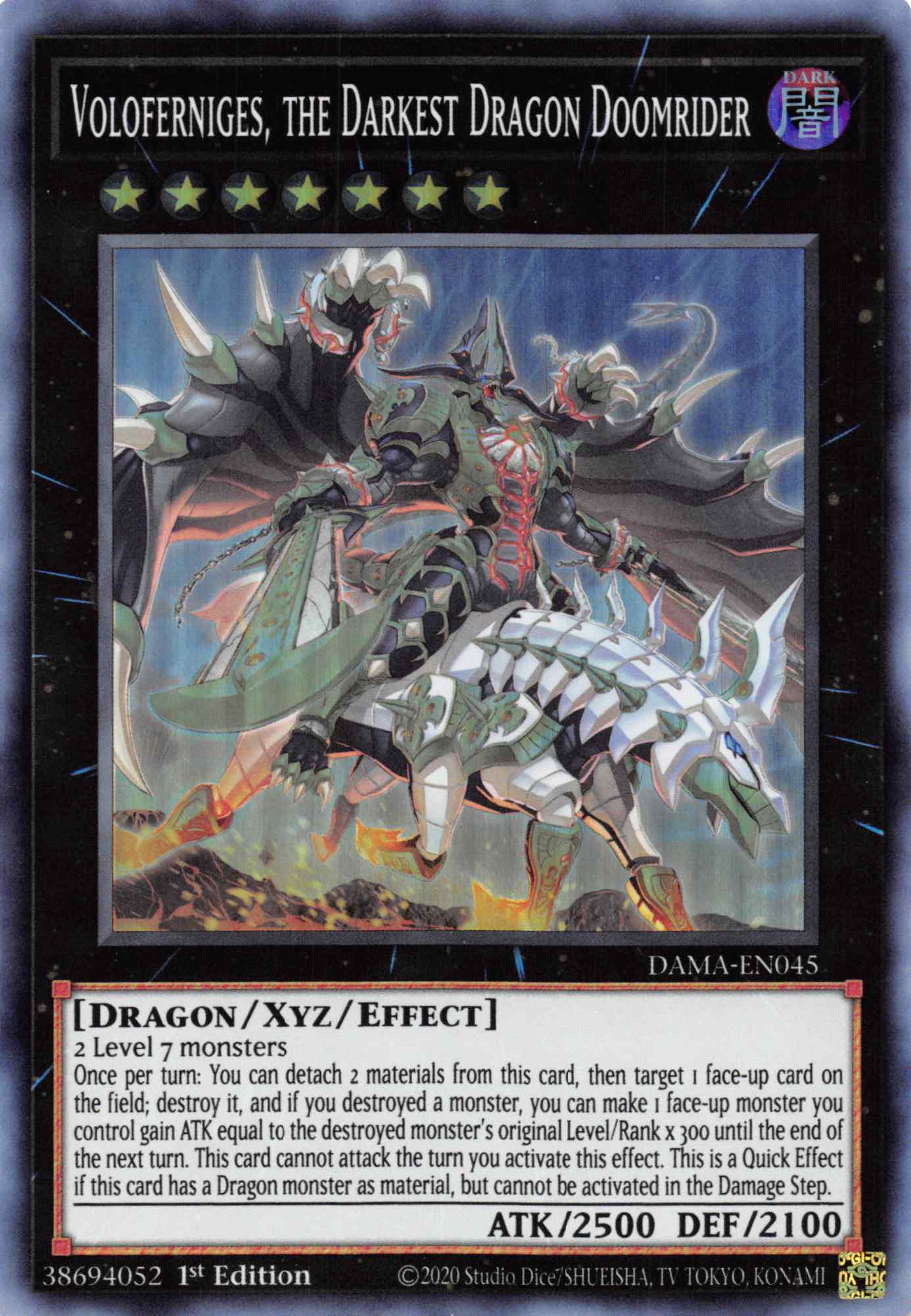 Voloferniges, the Darkest Dragon Doomrider [DAMA-EN045] Super Rare | L.A. Mood Comics and Games