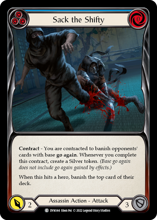 Sack the Shifty (Blue) [DYN144] (Dynasty)  Rainbow Foil | L.A. Mood Comics and Games
