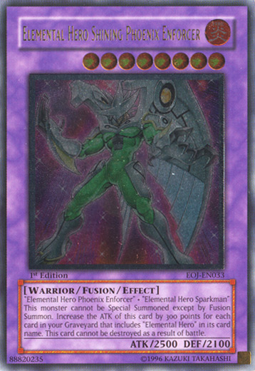 Elemental Hero Shining Phoenix Enforcer [EOJ-EN033] Ultimate Rare | L.A. Mood Comics and Games