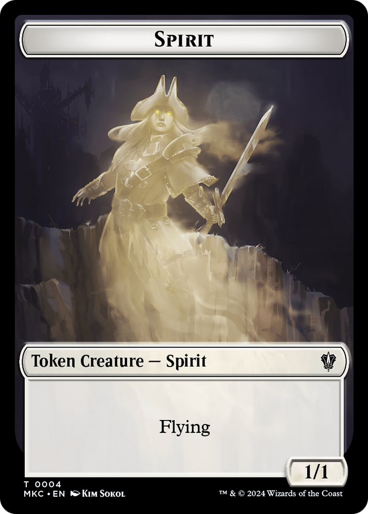 Spirit // Phyrexian Germ Double-Sided Token [Murders at Karlov Manor Commander Tokens] | L.A. Mood Comics and Games