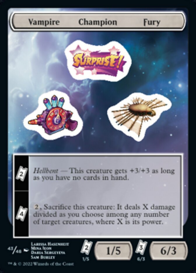 Vampire Champion Fury [Unfinity Stickers] | L.A. Mood Comics and Games