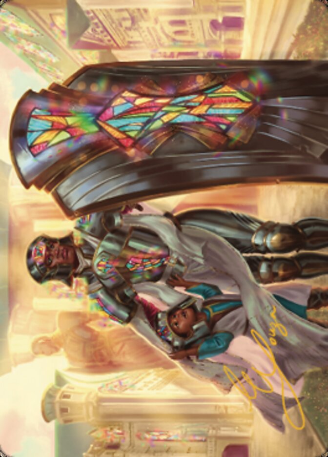 Guardian of New Benalia Art Card (Gold-Stamped Signature) [Dominaria United Art Series] | L.A. Mood Comics and Games