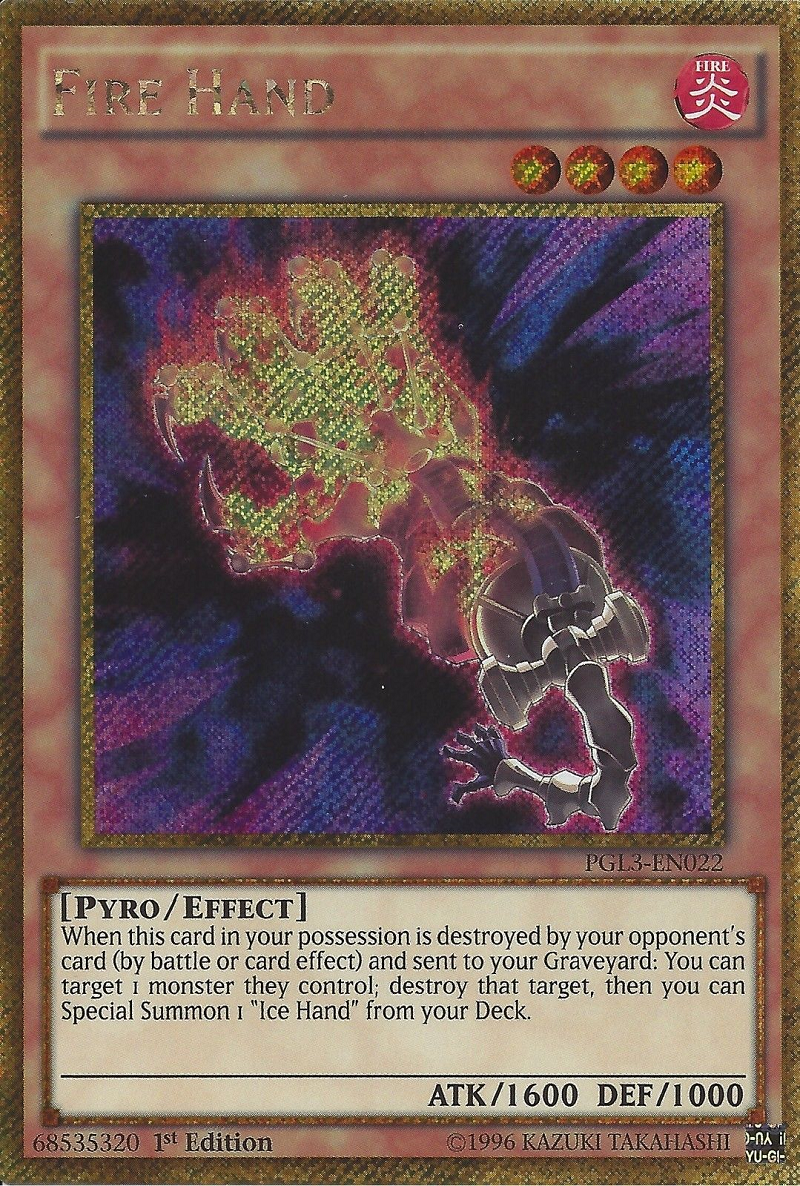 Fire Hand [PGL3-EN022] Gold Secret Rare | L.A. Mood Comics and Games