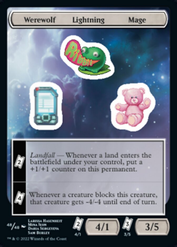 Werewolf Lightning Mage [Unfinity Stickers] | L.A. Mood Comics and Games