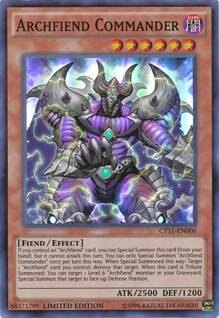 Archfiend Commander [CT11-EN006] Super Rare | L.A. Mood Comics and Games