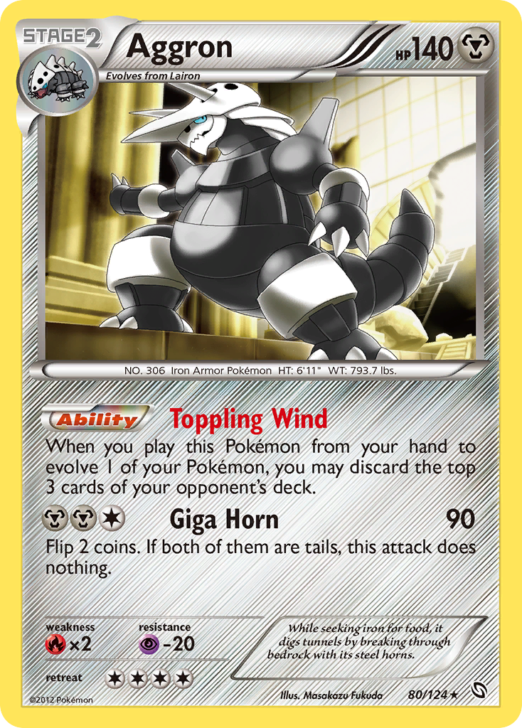 Aggron (80/124) [Black & White: Dragons Exalted] | L.A. Mood Comics and Games